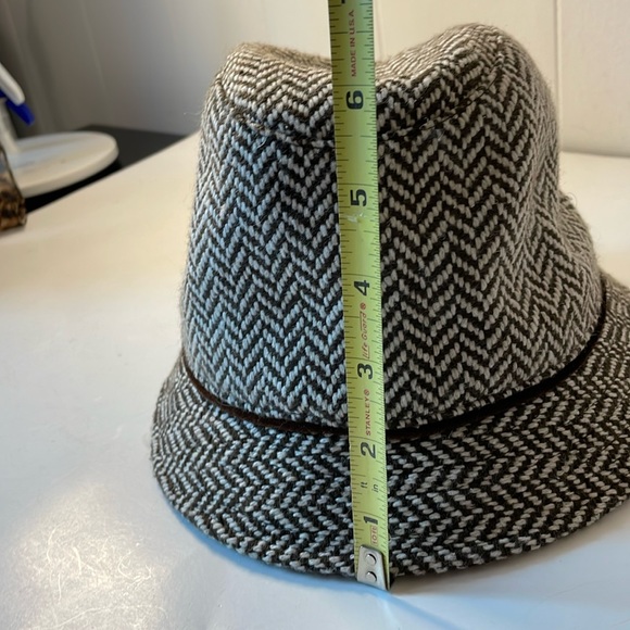 American Eagle Outfitters Wool Bucket Hat Brown Herringbone - Picture 10 of 11